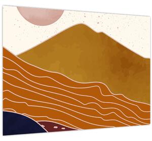 Tablou - Muntele de design Spacefrog N⁰1 (70x50 cm)