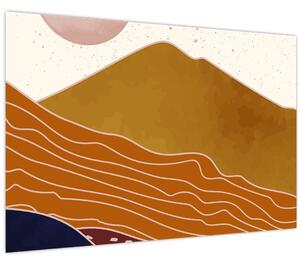 Tablou - Muntele de design Spacefrog N⁰1 (90x60 cm)