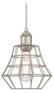 Westinghouse 6337240 - Candelabru suspendat pe cablu NATHAN 1xE27/60W/230V argintiu