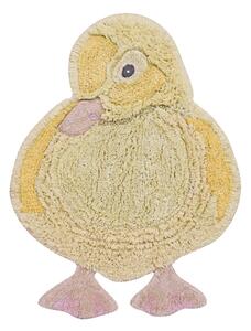Covor pentru copii galben lavabil/țesut manual din bumbac 95x120 cm Ducky – Lorena Canals