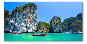 Fotografie imprimată pe sticlă barci Thailanda