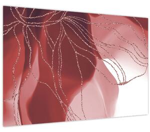 Tablou - Floare abstractă roșie N⁰1 (90x60 cm)