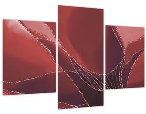 Tablou - Floare abstractă roșie N⁰2 (90x60 cm)
