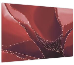 Tablou - Floare abstractă roșie N⁰2 (90x60 cm)