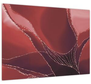Tablou - Floare abstractă roșie N⁰2 (70x50 cm)