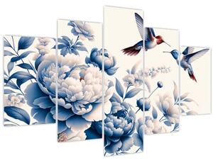 Tablou - Colibri deasupra florii (150x105 cm)