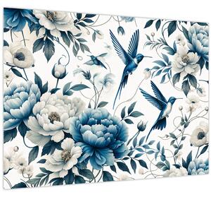 Tablou - Colibri cu flori (70x50 cm)
