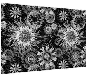 Tablou - Ciulini negri și albi (90x60 cm)