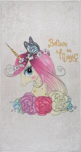 Covor pentru copii fildeș lavabil 100x160 cm Cute Unicorn – Vitaus