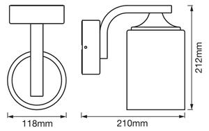 Aplică de exterior CYLINDER 1xE27/60W/230V IP43 Ledvance