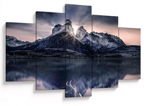 Tablou lacul cu munte (150x105 cm)