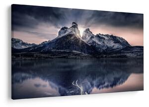 Tablou lacul cu munte (90x60 cm)