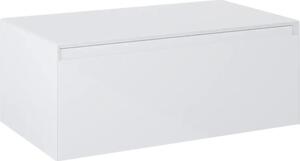 Dulap bază lavoar baie suspendat Jungborn DECEM 80x45,8 cm MDF alb lucios 1 sertar
