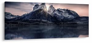 Tablou lacul cu munte (120x50 cm)