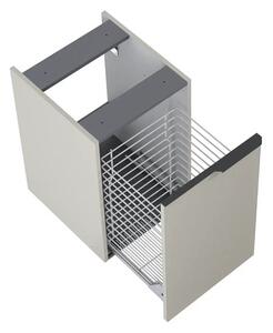 Dulap bază lavoar baie suspendat Jungborn NONUS 40 cm PAL fume mat 1 coș rufe