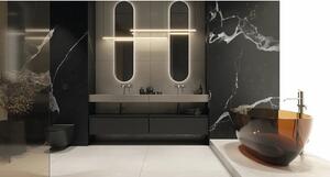 Oglindă baie cu LED Jungborn LONG 35x150 cm negru
