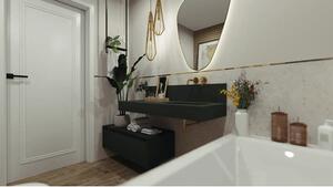 Dulap bază lavoar baie suspendat Jungborn DECEM 100x45,8 cm MDF verde mat 1 sertar