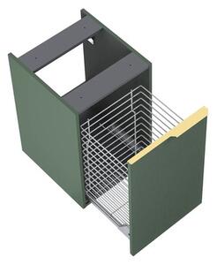 Dulap bază lavoar baie suspendat Jungborn NONUS 40 cm PAL verde mat 1 coș rufe