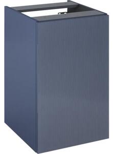 Dulap bază lavoar baie suspendat Jungborn NONUS 40 cm PAL albastru navy mat 1 coș rufe