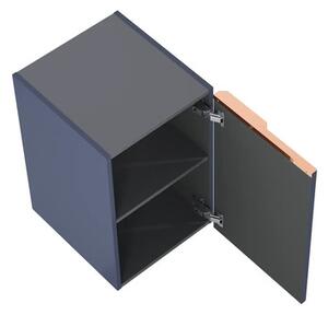 Dulap bază lavoar baie suspendat Jungborn NONUS 40 cm PAL albastru navy mat 1 ușă