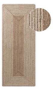 Covor tip traversă în culoare naturală deschisă/în culoare naturală închisă reversibil/țesut manual din iută 80x200 cm Juno – Hanse Home