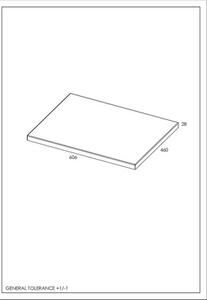 Blat lavoar baie MDF stejar 60,6x46 cm Jungborn