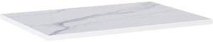 Blat lavoar baie marmură compactă Calacatta alb 60,6x46 cm Jungborn