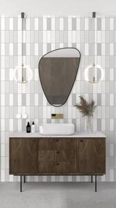 Blat lavoar baie marmură compactă Calacatta alb 100,8x46 cm Jungborn