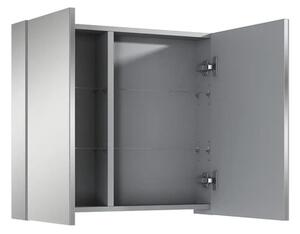 Dulap baie cu oglindă Jungborn 70,6x61,8 cm PAL gri 2 uşi