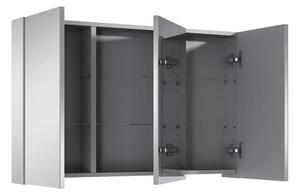 Dulap baie cu oglindă Jungborn 100,6x61,8 cm PAL gri 3 uşi