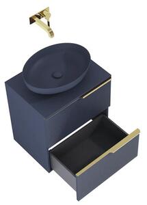 Blat lavoar baie marmură compactă albastru navy mat 60,6x46 cm Jungborn