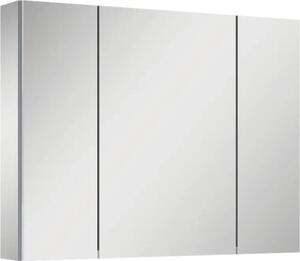 Dulap baie cu oglindă Jungborn 80,6x61,8 cm PAL gri 3 uşi