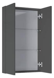 Dulap baie suspendat 50x80 cm PAL antracit mat Jungborn 2 polițe de sticlă