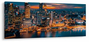 Tablou orașului nocturn (120x50 cm)