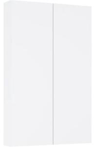 Dulap baie suspendat 50x80 cm PAL alb lucios Jungborn 2 polițe de sticlă