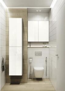 Dulap baie înalt suspendat 40x180x12,6 cm PAL alb lucios Jungborn
