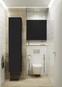 Dulap baie înalt suspendat 40x180x12,6 cm PAL negru mat Jungborn
