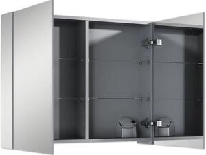 Dulap baie cu oglindă Jungborn 80,6x63,8 cm PAL gri 2 uşi
