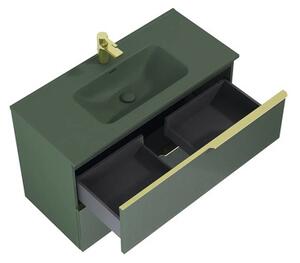 Lavoar încastrat în blat Jungborn 101x46 cm verde mat