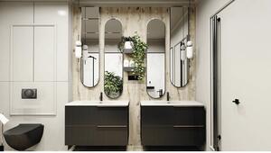 Lavoar încastrat în blat Jungborn 61x46 cm alb lucios, cu orificiu pentru baterie