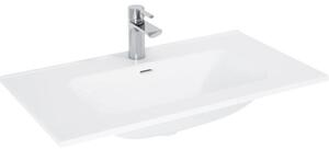 Lavoar încastrat în blat Jungborn 81,5x46 cm alb lucios, cu orificiu pentru baterie