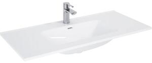 Lavoar încastrat în blat Jungborn 101x46 cm alb lucios, cu orificiu pentru baterie