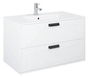 Lavoar încastrat în blat Jungborn 101x46 cm alb lucios, cu orificiu pentru baterie
