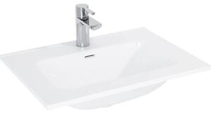 Lavoar încastrat în blat Jungborn 61x46 cm alb lucios, cu orificiu pentru baterie