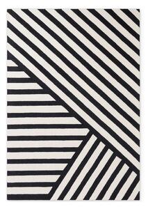 Covor alb-negru țesut manual din lână 120x180 cm Stryve Noir – Elle Decoration