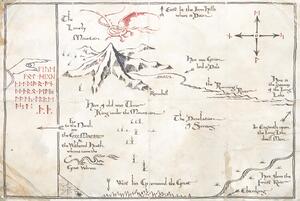 Poster Hobbit - Map of The Unexpected Journey