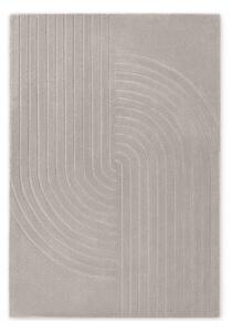 Covor gri deschis țesut manual din lână 120x180 cm Arcura – Vikosa