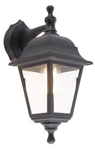 Lampă de perete clasică pentru exterior neagră IP44 - Capital