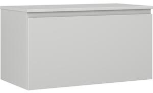 Mexen Orio, mobilier baie 90 cm cu blat, 1 sertar, gri mat, 91A10-09047-1-BFC62