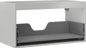 Mexen Box-A, dulap suspendat 90 cm, 1 sertar, gri mat, 91AX0-0900-470-1-62